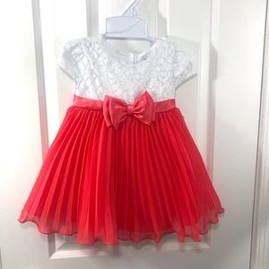 Sweet Heart Rose Pleated Special Occasion Dress